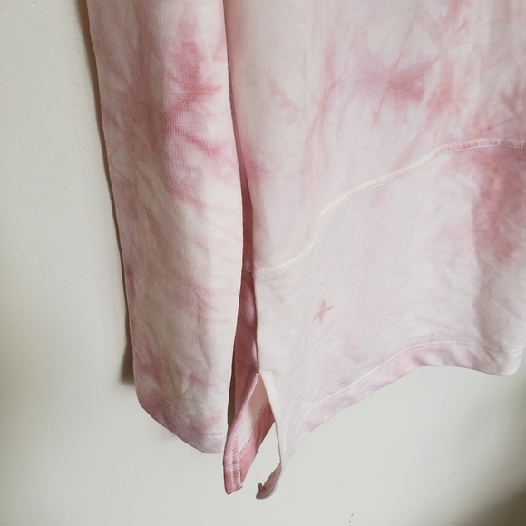 Melloday Pink Tie Dye Pullover Hoodie Sweatshirt Womens Size Small Oversized - Picture 7 of 11
